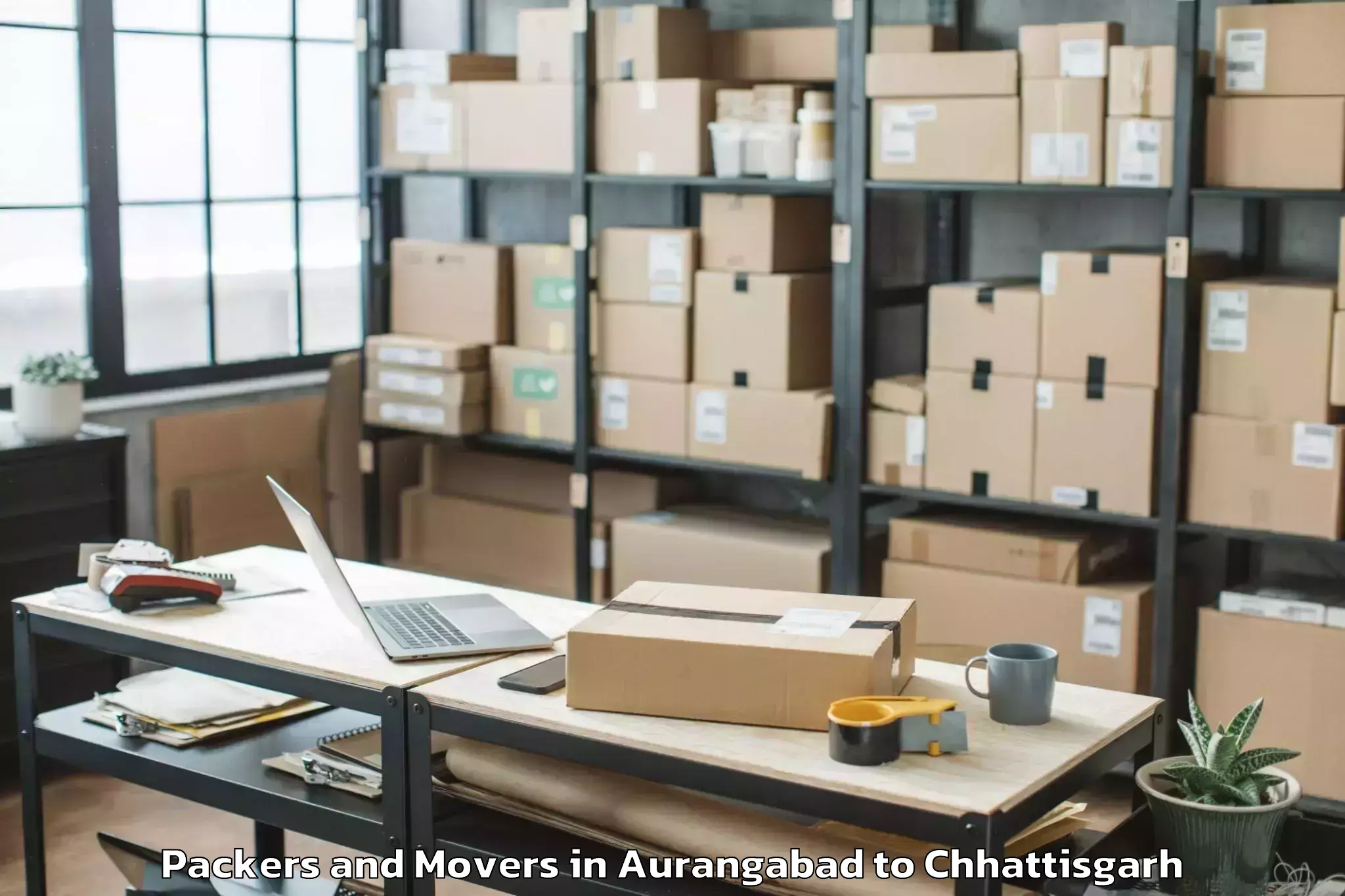 Professional Aurangabad to Iit Bhilai Packers And Movers